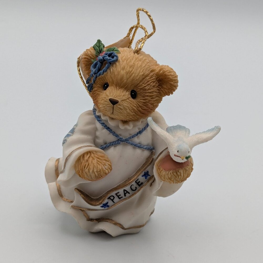 Cherished Teddies "Winter Angel with Dove" Hanging Ornament (864269) 2001